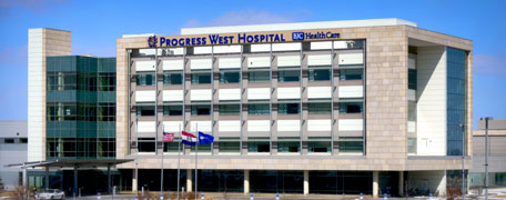 Image of Progress West Hospital building, a BJC HealthCare hospital